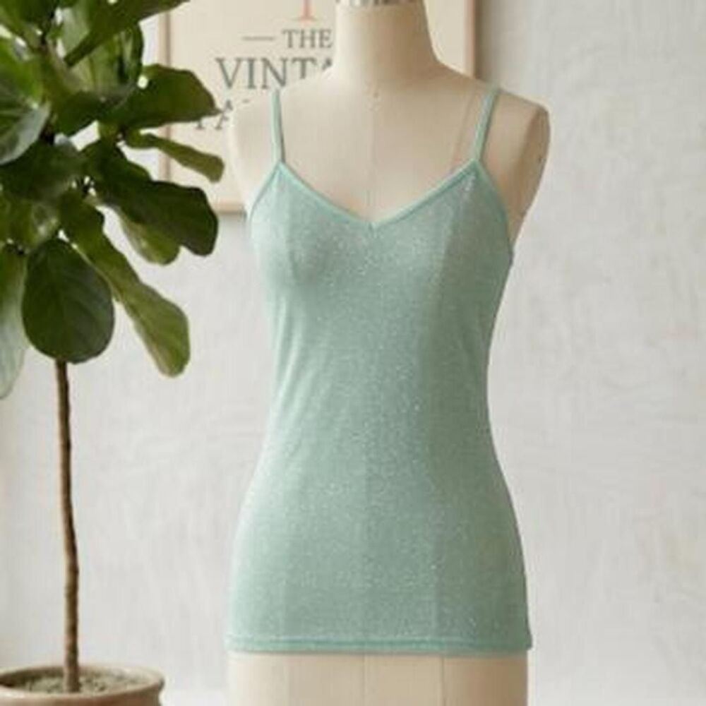 Express Mint green sparkly tank top with adjustable straps